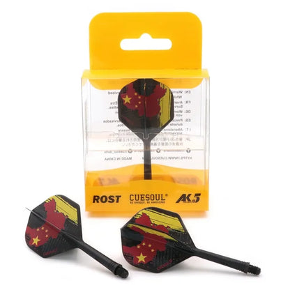 CUESOUL ROST AK5 Integrated Dart Shaft & Flight - Standard Shape - Medium - Chinese Flag