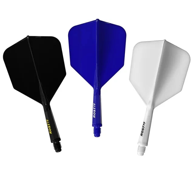 CUESOUL ROST 77 Integrated Dart Shaft & Flight - Big Wing Shape - Short- White Black Blue