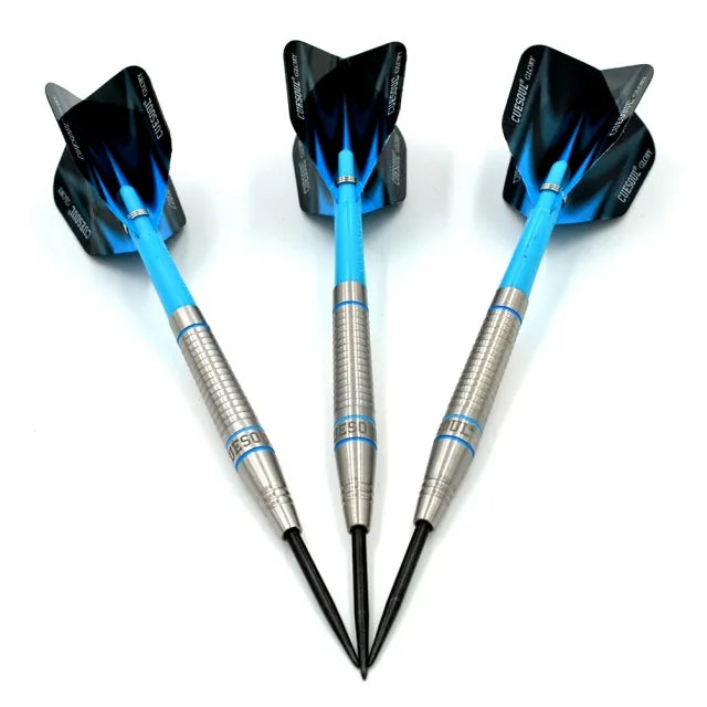 CUESOUL Glory 22 gram Blue Grooves & Blue Shaft 85% Tungsten Steel Tip Dart Set