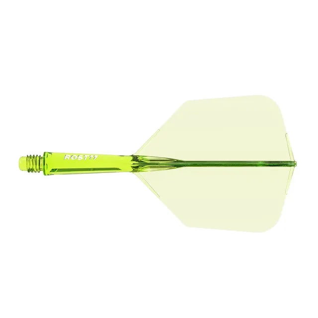 CUESOUL ROST 77 Integrated Dart Shaft & Flight - Big Wing Shape - Long - Transparent B/B/G