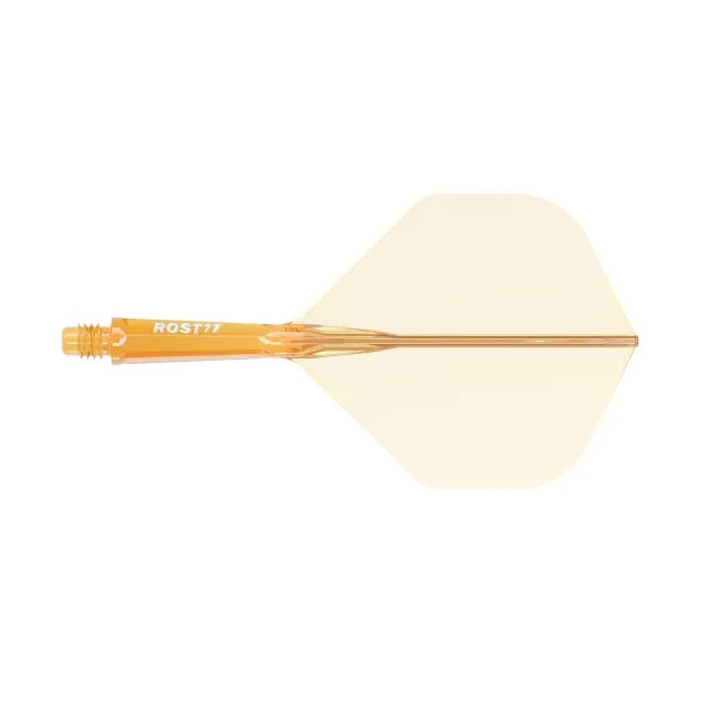 CUESOUL ROST 77 Integrated Dart Shaft & Flight - Big Standard Shape - Medium - Transparent Orange