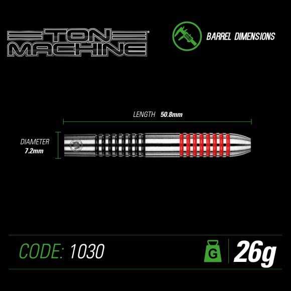 Ton Machine 26 gram 80% Tungsten alloy