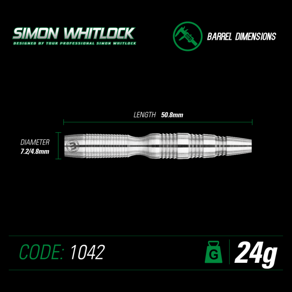 Simon Whitlock 24 gram 90% Tungsten alloy
