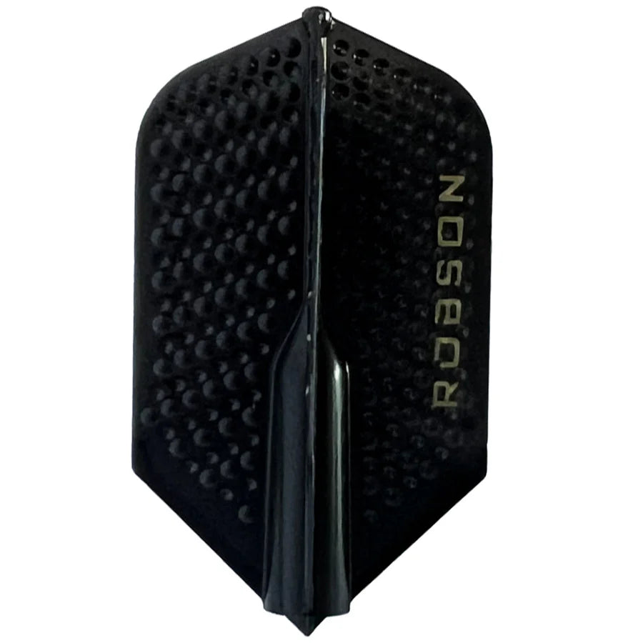 Robson Dimpled Plus Dart Flights - Slim Black