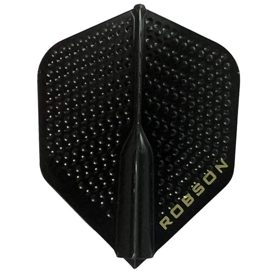 Robson Dimpled Plus Dart Flights - Shape Black