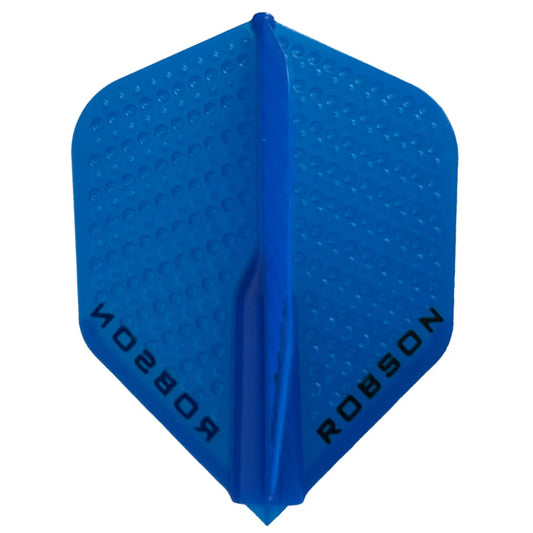 Robson Dimpled Plus Dart Flights - Shape Blue