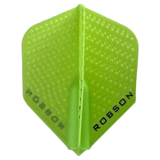 Robson Dimpled Plus Dart Flights - Shape Lime Green