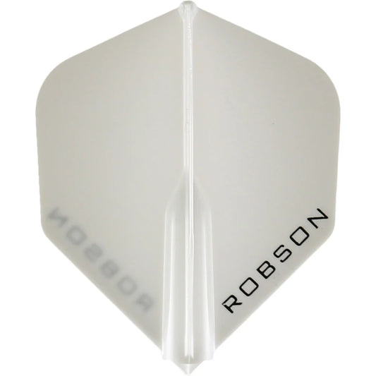 Robson Plus Dart Flights - Standard Clear White