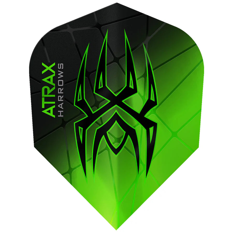 Harrows Atrax Green/Black Standard Dart Flights