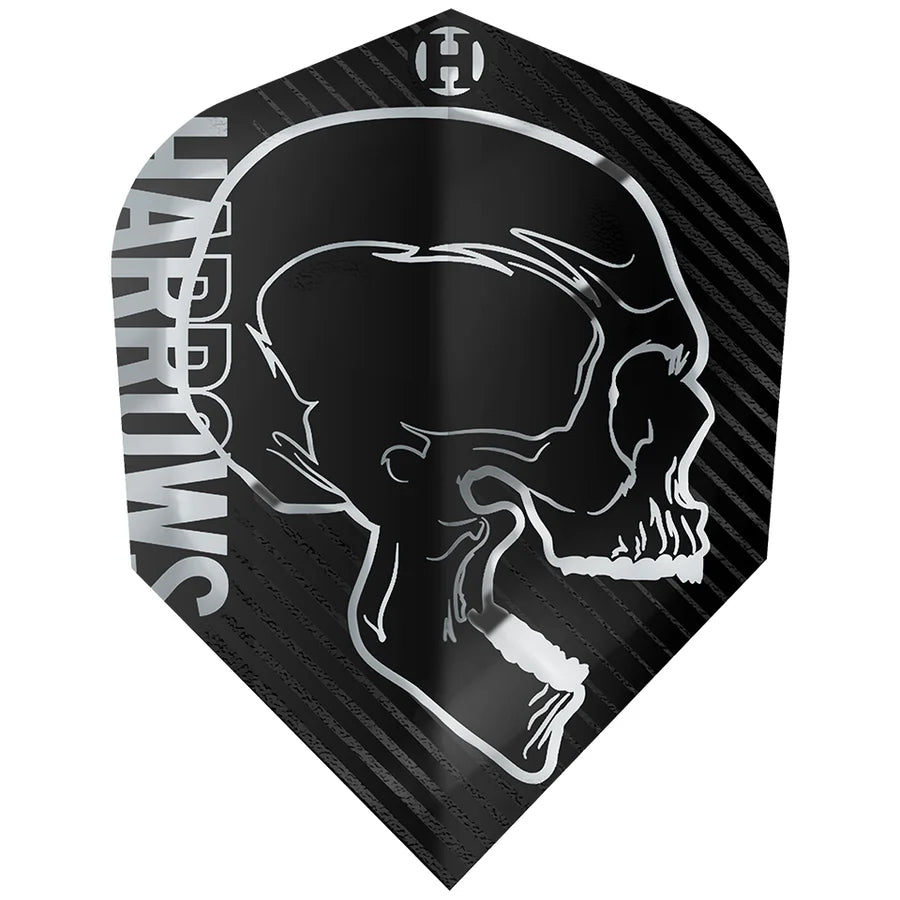 Harrows Rage Silver Skull Standard Dart Flights