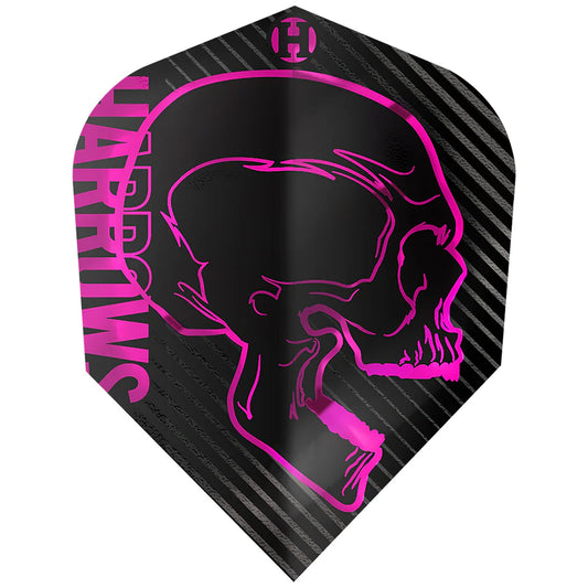 Harrows Rage Pink Skull Standard Dart Flights