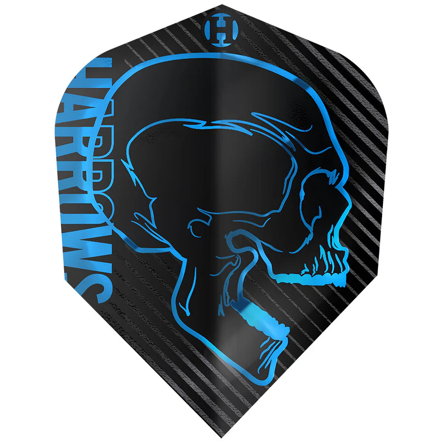 Harrows Rage Aqua Skull Standard Dart Flights