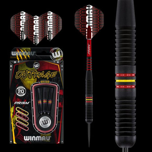 Winmau Outrage 20 gram Brass Steel Tip Darts