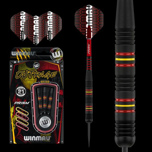 Winmau Outrage 21 gram Brass Steel Tip Darts