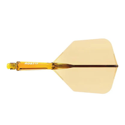 CUESOUL ROST 77 Integrated Dart Shaft & Flight - Big Wing Shape - Long - Transparent Orange