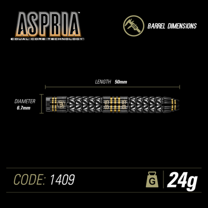 Aspria 24 gram 95%/85% Tungsten alloy Dual Core technology