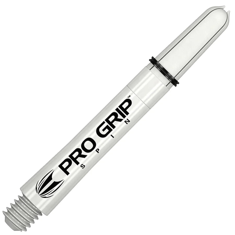 Target Pro Grip Nylon Spinning Dart Shafts Medium White (3 Sets)