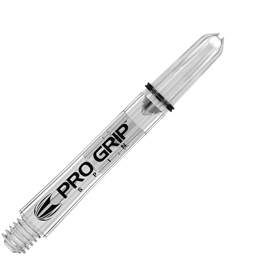 Target Pro Grip Nylon Spinning Dart Shafts Intermediate Clear (3 Sets)