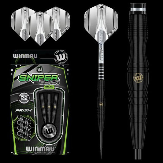 Winmau Sniper Black 22 gram 90% Tungsten alloy