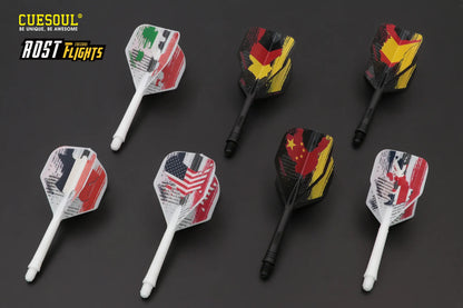 CUESOUL ROST AK5 Integrated Dart Shaft & Flight - Standard Shape - Medium - Spanish Flag