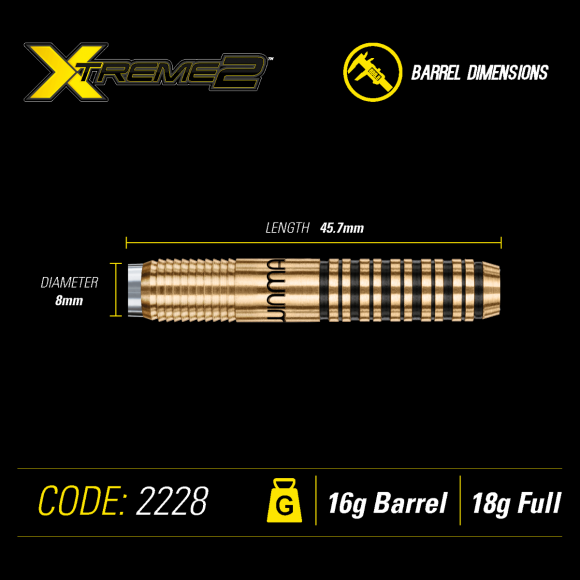 Xtreme2 - 18 gram Brass SOFT TIP