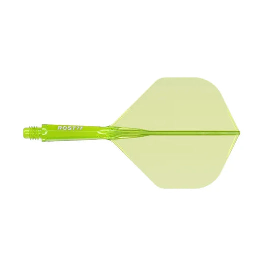 CUESOUL ROST 77 Integrated Dart Shaft & Flight - Big Standard Shape - Medium - Transparent Grass Green