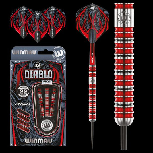 Winmau Diablo Steel Tip Dart Set 22 gram 90% Tungsten alloy