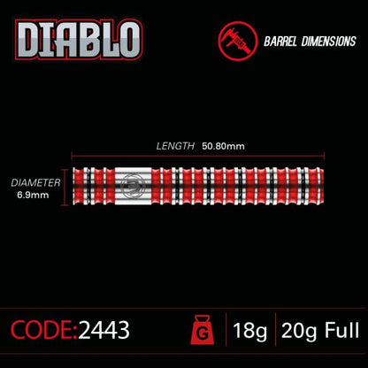 Diablo 18 gram barrel/20 gram full 90% Tungsten alloy SOFT TIP