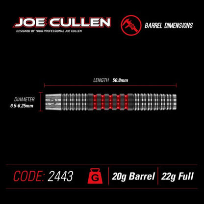 Joe Cullen 20 gram barrel/22 gram full 90% Tungsten alloy SOFT TIP