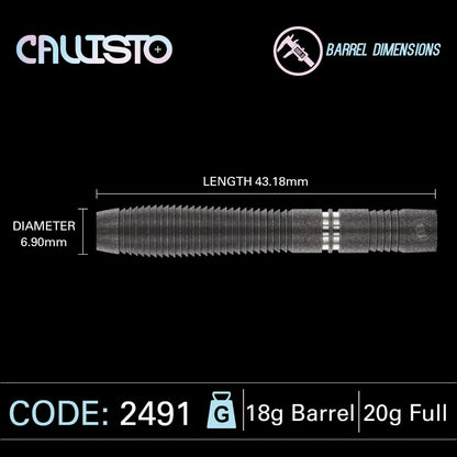 Winmau Callisto 2 SOFT TIP Dart Set 20 gram 90% Tungsten Alloy