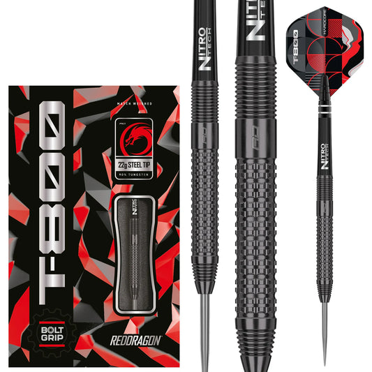 Red Dragon T-800 Steel Tip Darts 90% Tungsten - 22gm