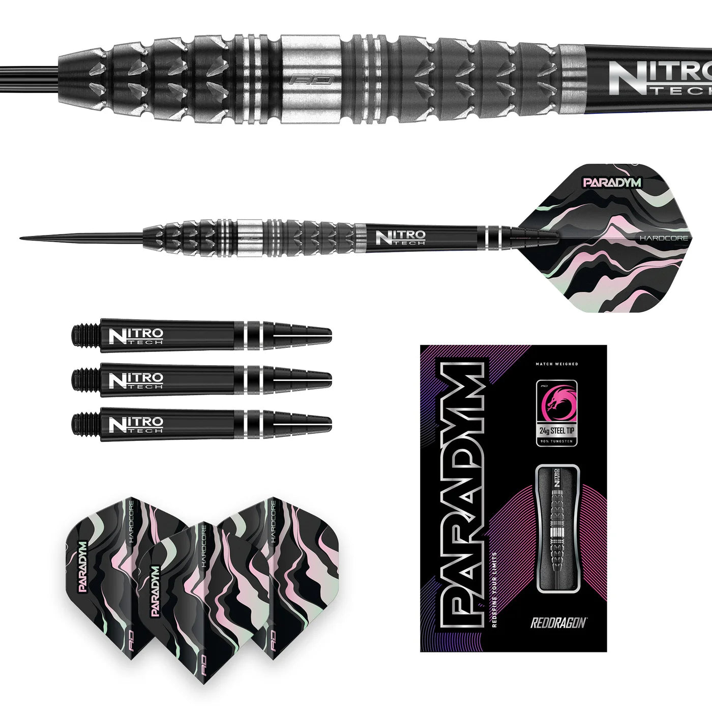 Red Dragon Paradym Tordpedo Steel Tip Darts - 24gm