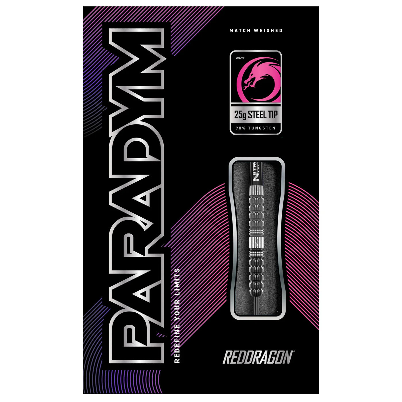 Red Dragon Paradym Parallel Steel Tip Darts - 25gm