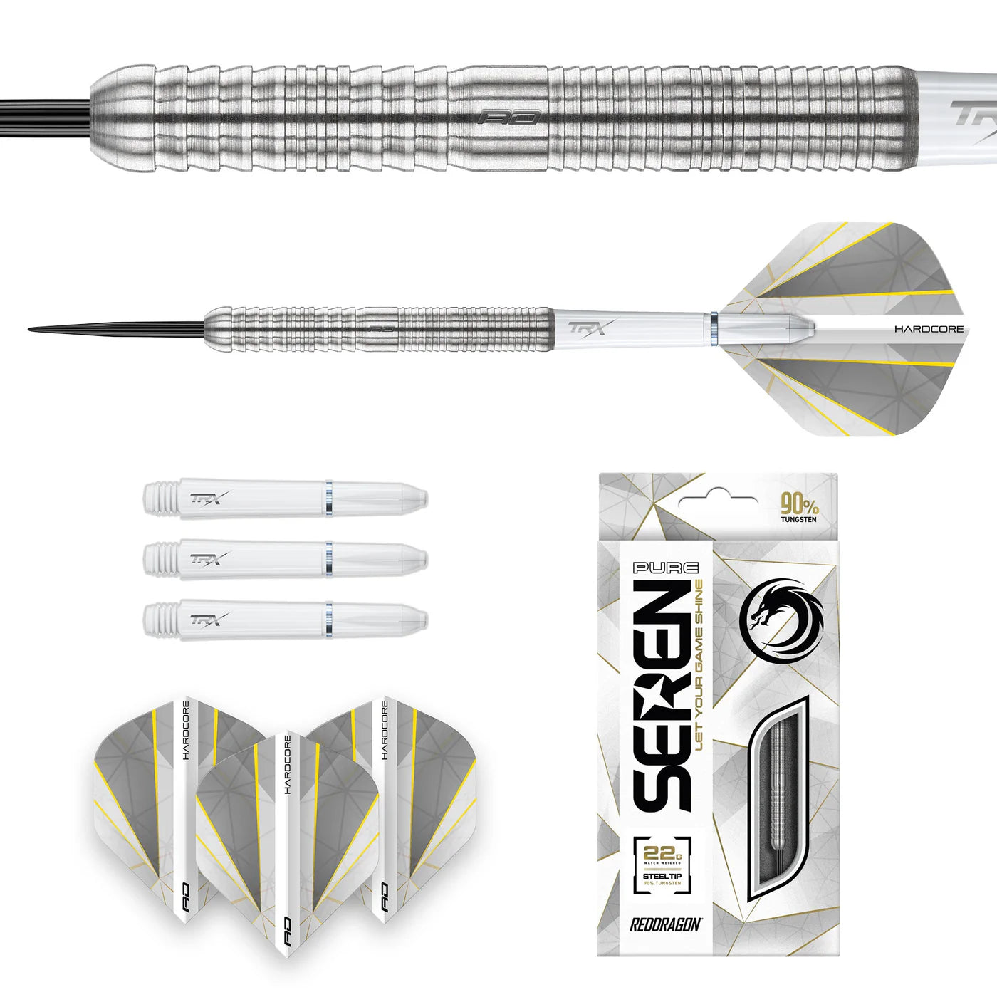 Red Dragon Seren 1 Pure Steel Tip Darts 90% Tungsten - 22gm