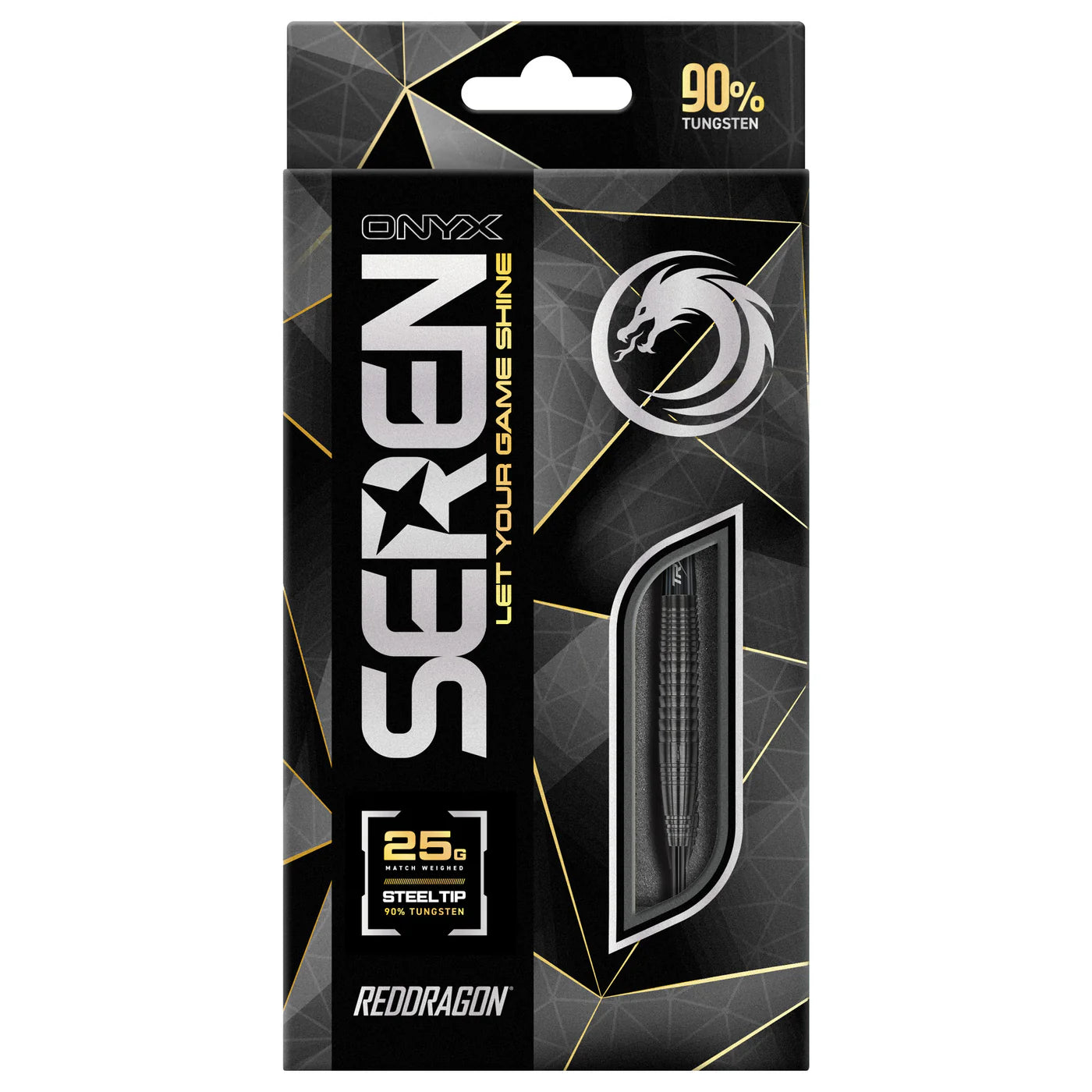 Red Dragon Seren 4 Onyx Steel Tip Darts 90% Tungsten - 25gm