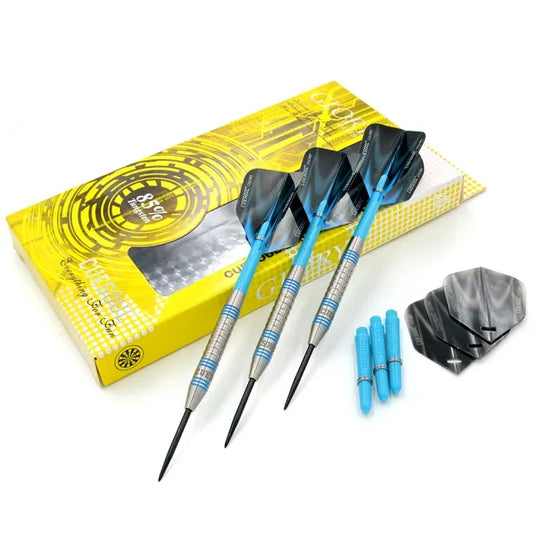 CUESOUL Glory 22 gram Blue Grooves & Blue Shafts 85% Tungsten Steel Tip Dart Set