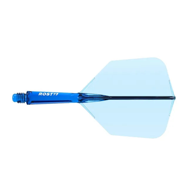 CUESOUL ROST 77 Integrated Dart Shaft & Flight - Big Wing Shape - Long - Transparent B/B/G