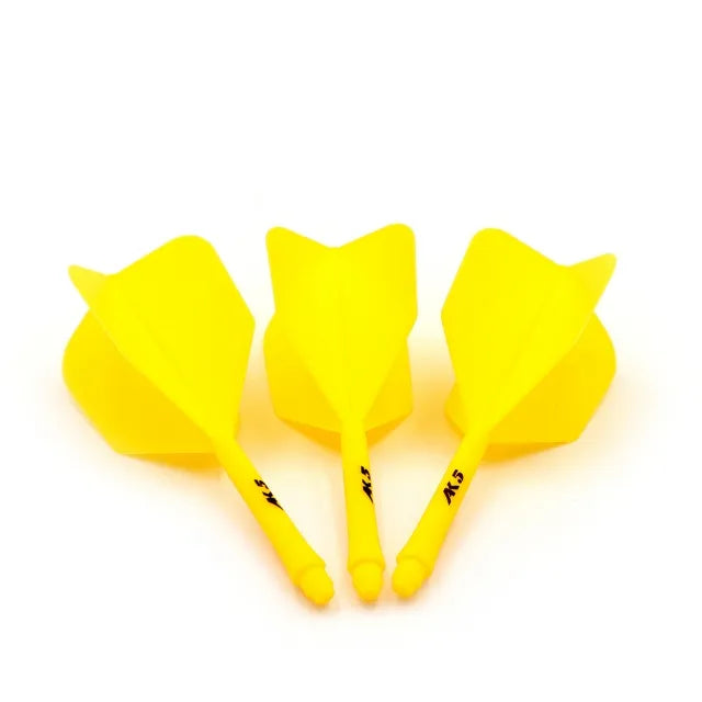 CUESOUL ROST AK5 Integrated Dart Shaft & Flight - Big Wing Shape - Long - Yellow