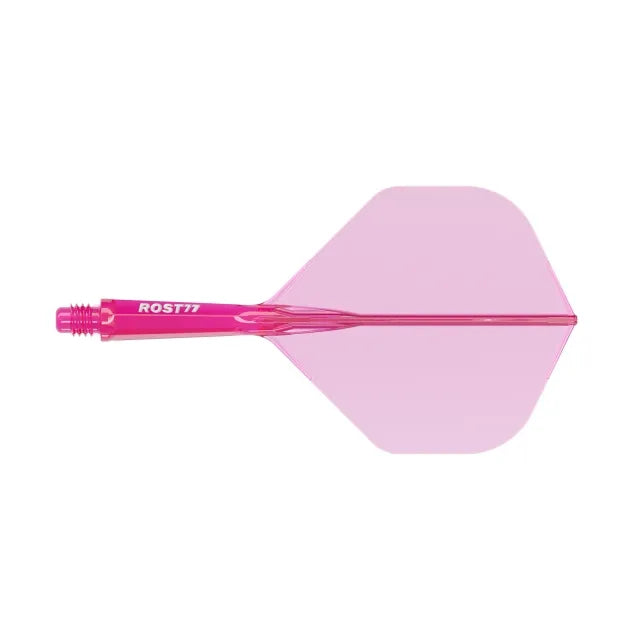 CUESOUL ROST 77 Integrated Dart Shaft & Flight - Big Standard Shape - Long - Transparent Pink