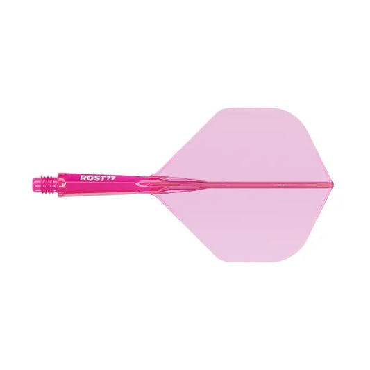 CUESOUL ROST 77 Integrated Dart Shaft & Flight - Big Standard Shape - Medium - Transparent Pink