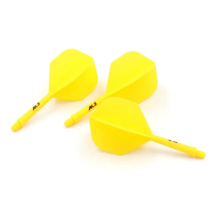 CUESOUL ROST AK5 Integrated Dart Shaft & Flight - Standard Shape - Short - Yellow