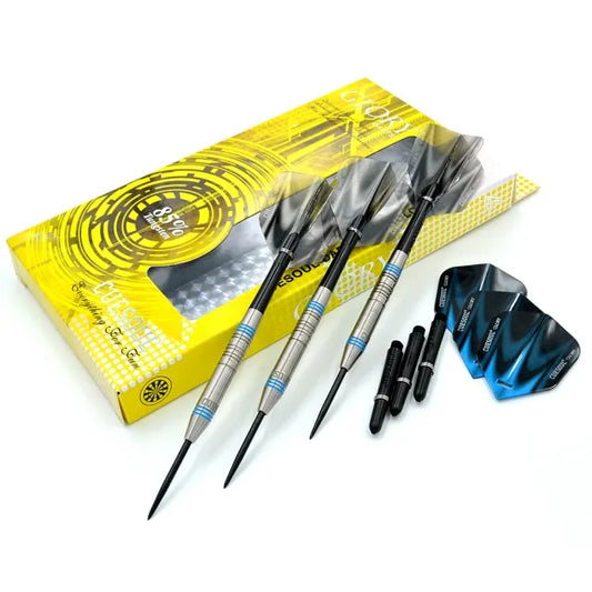 CUESOUL Glory 26 gram Blue Lines & Blue Shaft 85% Tungsten Steel Tip Dart Set