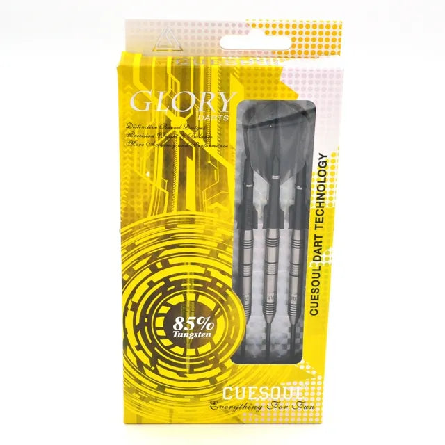 CUESOUL Glory 24 gram Black Lines & Black Shaft 85% Tungsten Steel Tip Dart Set