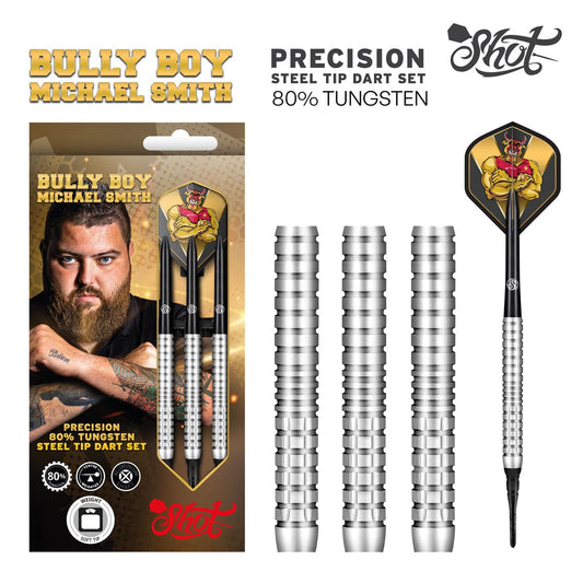 Shot Darts Bully Boy Michael Smith Precision Soft Tip Dart Set