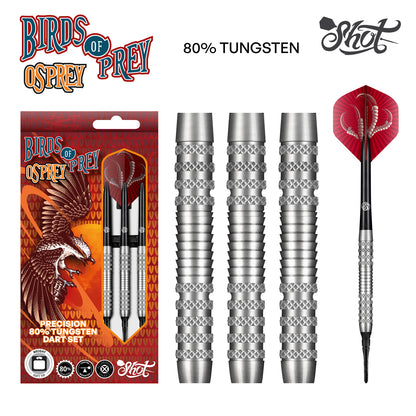 Shot Birds of Prey Osprey Soft Tip Dart Set-80% Tungsten-18gm