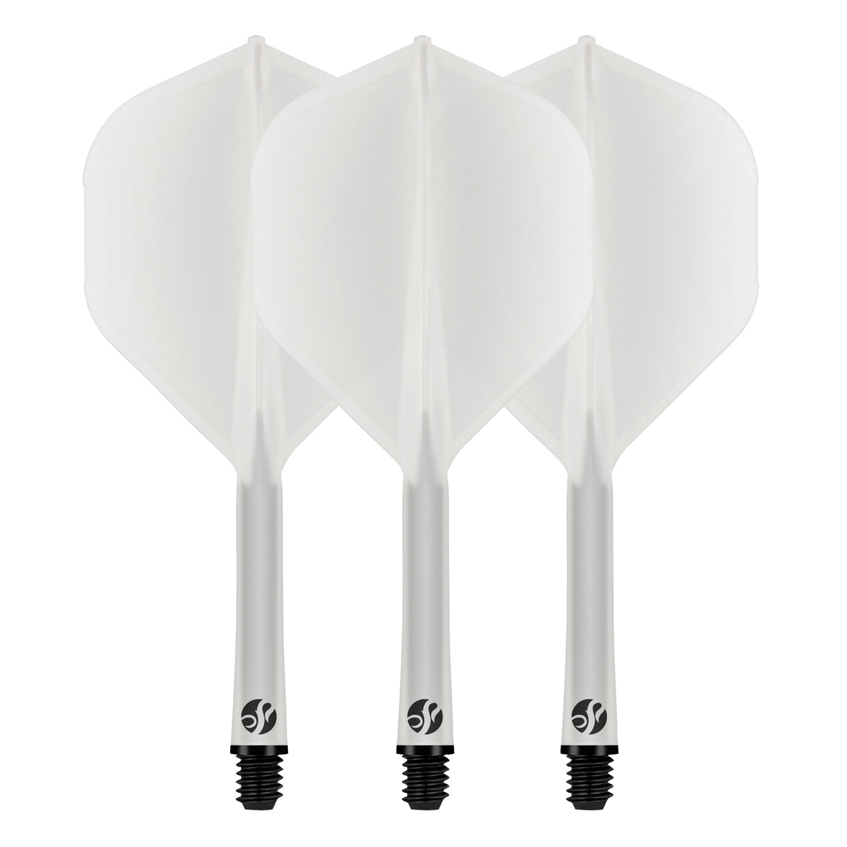 Shot Flight Deck One Piece Dart Flight and Shaft System Clear Medium