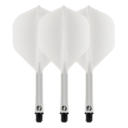 Shot Flight Deck One Piece Dart Flight and Shaft System Clear Medium