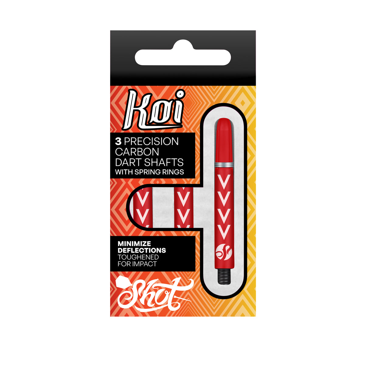 Shot Koi Carbon Dart Shaft-Michael Smith Red-Medium