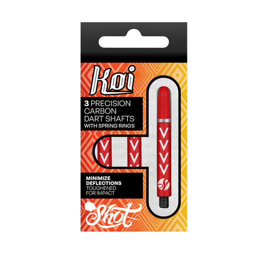 Shot Koi Carbon Dart Shaft-Michael Smith Red-Medium