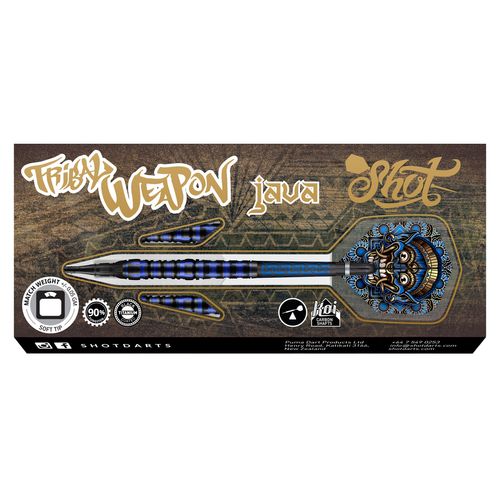 Shot Tribal Weapon Java Soft Tip Dart Set-90% Tungsten-20gm